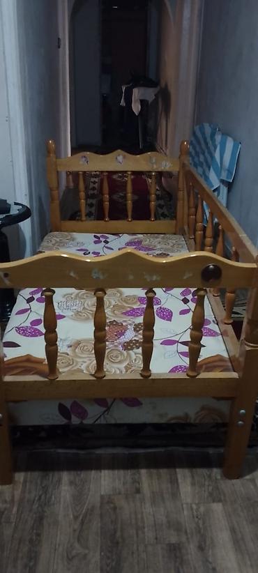 brend paket: Uşaq çarpayısı – massiv ağacdan - Material: tam ağac karkas, taxta — 1