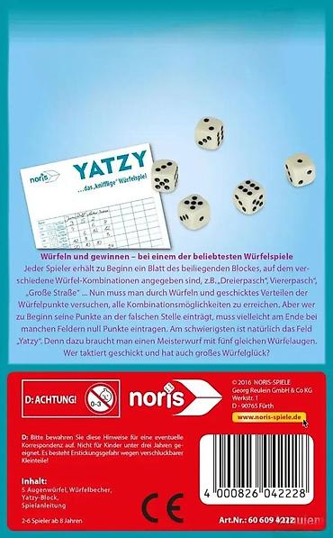 Društvene igre: Yatzy – društvena igra sa kockicama (Noris) Klasična porodična igra — 2