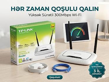 cat 5 kabel: TP-Link TL-WR841N Wireless N Router - Sürət: 300 Mbps yüksək sürətli — 1