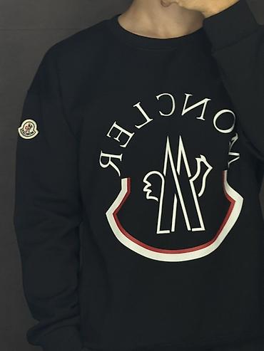 монклер футболка: Мужская толстовка, XL, Moncler, Новый, цвет - Черный, Бесплатная доставка, Самовывоз — 2