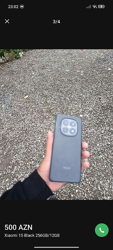 meta quest 3s qiymeti: Xiaomi 15, 256 GB, rəng - Qara, 
 Barmaq izi — 1