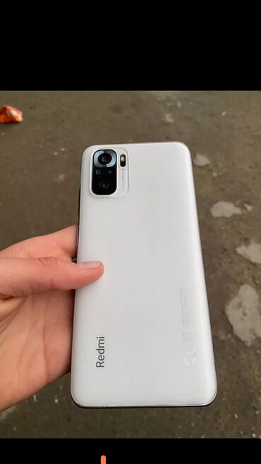 телефон нот 11: Xiaomi, Redmi Note 10, Б/у, 64 ГБ, цвет - Белый, 2 SIM