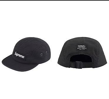 кепка восмиклинка: Кепка 5-panel Supreme, черная - Классическая 5-панельная форма с — 1