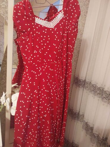 qırmızı don: Повседневное платье, Макси, 2XL (EU 44)