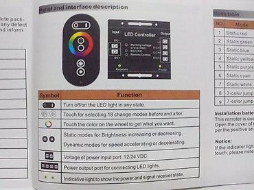 satovi: Kontroler RF za RGB traku. Kontroler RF radio signal za RGB — 3