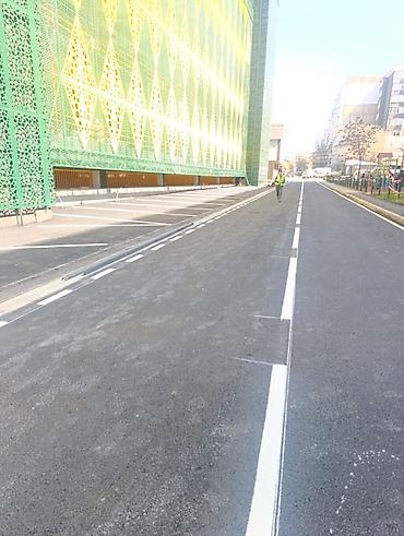 urban construction: Укладка асфальта под ключ - Нанесение продольной и поперечной — 1