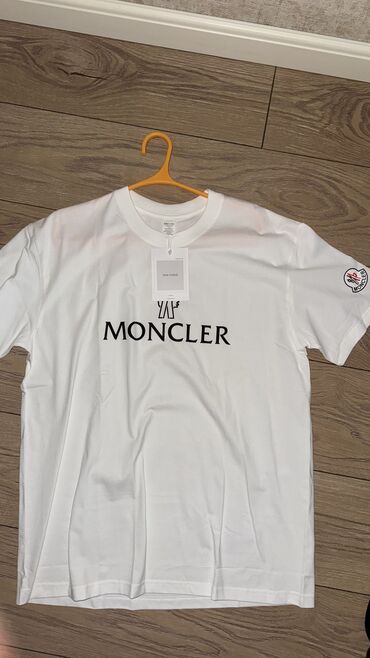 редуксин лайт оригинал: Мужская футболка, Moncler, L (EU 40), цвет - Белый