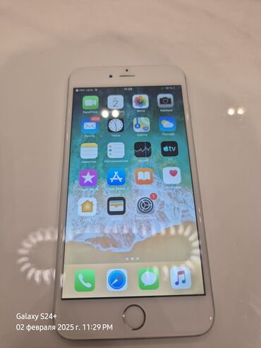 Apple iPhone: IPhone 6 Plus, 16 GB, Matte Silver, Zəmanət, Barmaq izi