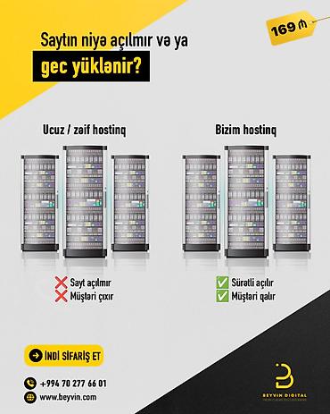 Digər xidmətlər: Saytın gec açılırsa, müştəri gözləmir. Çıxır. Sən reklam edirsən — 1