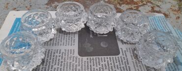 dibcək qabları: Əsil xrustal 6eded duz qabı