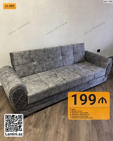 divan ustasi: Məhsul: Divan - Ölçü: 210 sm - Mexanizm: Açılan, bazalı (yataq — 1