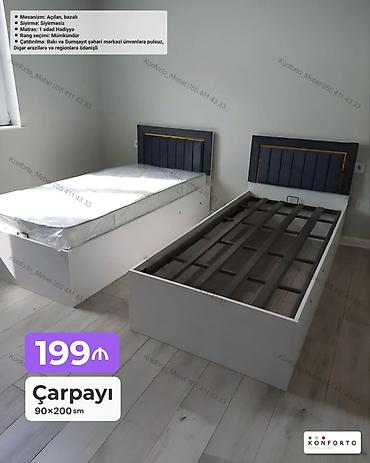 Çarpayı – 90×200 sm - Mexanizm: açılan, bazalı - Süngər: sıyrılmasız lalafo.az -da Çarpayı – 90×200 sm - Mexanizm: açılan, bazalı - Süngər: sıyrılmasız