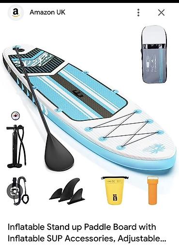 фитнес: Şişirilə bilən Stand Up Paddle Board (SUP) seti Xüsusiyyətlər: - — 1