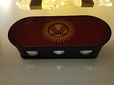 sunset lamp: Настольная LED‑лампа с декоративной панелью в стиле флага Кыргызстана — 2