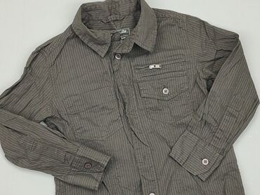 Shirts: Shirt 3-4 years, condition - Satisfying, pattern - Striped, color - Grey