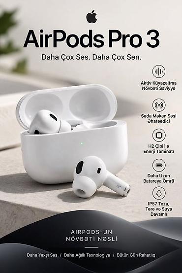 airpods 5 pro: Yeni Simsiz (Bluetooth) Qulaqcıqlar, Apple, rəng - Ağ — 2
