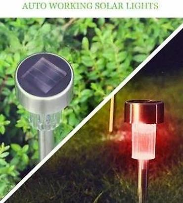 Baštenska rasveta: SARENE SOLARNE BASTENSKE LAMPE 10 KOM. NOVE RGB LAMPE AKCIJA | Cene — 11