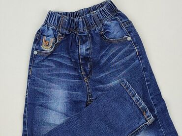 jeansy please: Spodnie jeansowe, 4-5 lat, 110, stan - Idealny