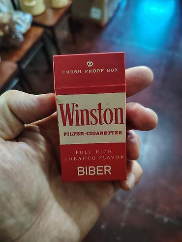 lanch box: DUZ QABI. Winston “Biber” temalı mini qutu – siqaret qutusu formasında — 1
