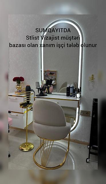hacıqabul iş elanları: Sumqayıtda yerləşən gözəllik studiyasına müştəri bazası olan xanım — 1