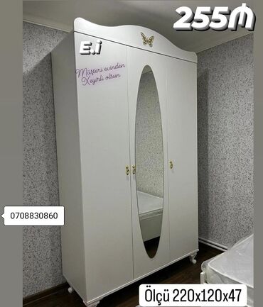 3 reqemi: Yeni, Açılan, 3 qapılı Qarderob, paltar dolabı