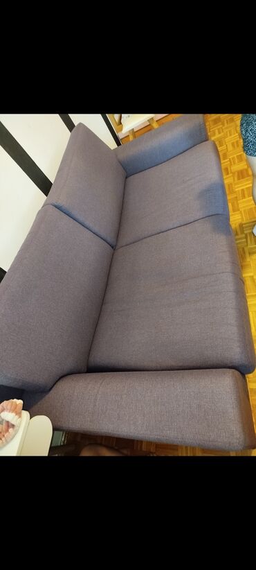 dvosedi bez stranica: Three-seat sofas, Textile, color - Grey, Used