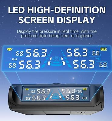 auto kamera: Solarni TPMS – sistem za nadzor pritiska u gumama - Real-time — 2