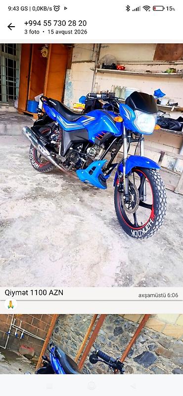 avto sistem babek elaqe nomresi: Məhsul: Yol-naked üslublu moped/motosiklet (mavi rəng) Xüsusiyyətlər — 2