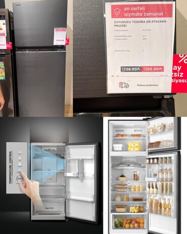 Gəzinti arabaları: NigToshiba soyuducu yeni alinib. Satilir 900azn. Unvan xetai m/s