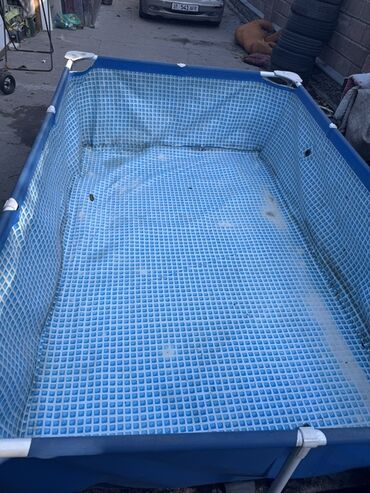 Бассейны: Каркасный прямоугольный бассейн для двора/дачи. - Тип: разборный at lalafo.kg Бассейны: Каркасный прямоугольный бассейн для двора/дачи. - Тип: разборный