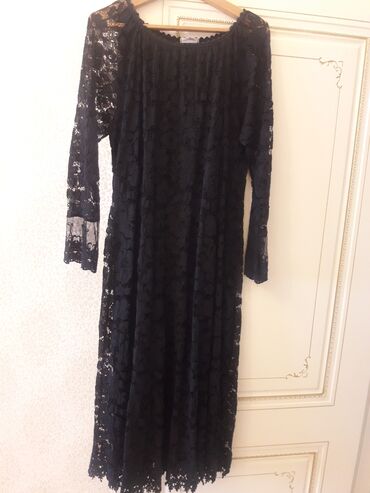 Ziyafət donları: Qara krujeva don - Rəng: qara - Material: tam krujeva (şəbəkəli — 5