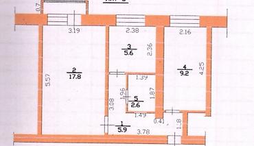 квартира 2кв: 2 комнаты, 41 м², Филармония Индивидуалка, 3 этаж, Косметический ремонт — 8