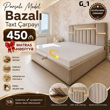 acilib baglanan yataq: Bazalı taxt çarpayı – Parçalı model (G_1) Xüsusiyyətlər: - Qiymət — 1