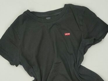 spodnie z wysokim stanem czarne eleganckie: LeviS, T-shirt for men, size S