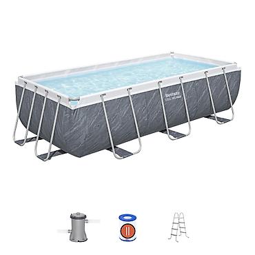 кама: Прямоугольный каркасный бассейн Bestway Steel Pro MAX с отделкой под — 1