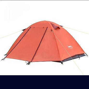 Палатки: Двухслойная палатка. Вместимость 2 чел. Ширина 140 см. Длина 200 см — 4