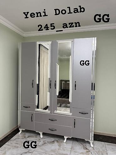 surgulu dolab: Yeni ve Sifarisle 4 Qapili Dolab 245 azn Olcu 1.60×47×2m Material — 1