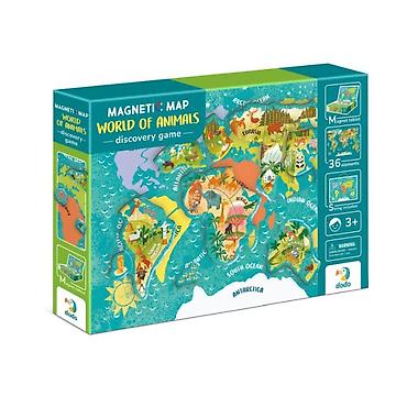 35 broj: Magnetna mapa sveta sa životinjama – edukativna igračka Opis — 1