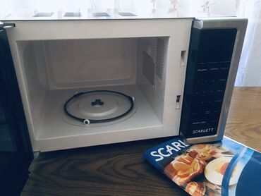 Mikrodalğalı sobalar: Mikrodalğalı soba Scarlett, Ayrıca dayanan, Qril ilə, rəng - Qara, Yeni — 11