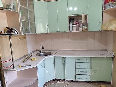 уголок на: Кухонный гарнитур угловой, бледно‑мятные фасады глянец Состав и — 1