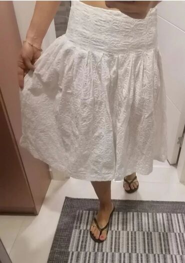 Suknje: S (EU 36), Midi, bоја - Bela — 5