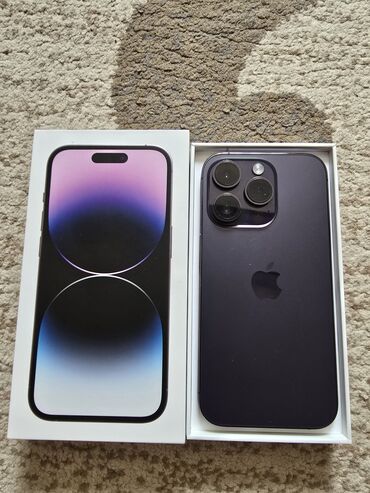списанные айфоны: IPhone 14 Pro, Б/у, 256 ГБ, Deep Purple, Коробка, 82 %