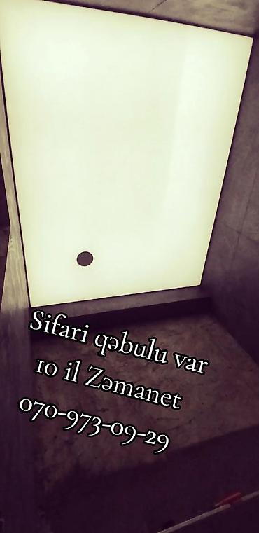 Натяжные потолки: Gərgin tavan – işıqlı (LED) sistemli Qiymet K.m. 23 Azn 🏚️ - — 1