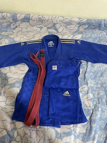Кимоно для дзюдо adidas Champion II, синее - Оригинальный комплект