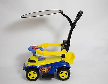 mini moto kros: Daesung 8207B Oturacaqlı Oyuncaq Maşın – mavi rəngdə, çətir elementli — 1