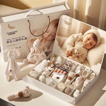 игрушки для маленьких: Подарочный набор для новорождённого Julebaby — Baby Rattle Gift Set