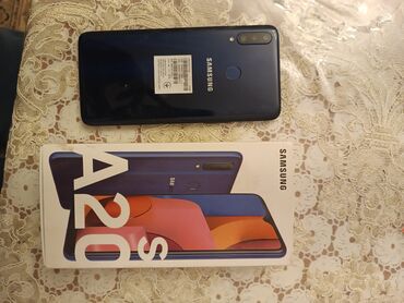 Mobil telefon və aksesuarlar: Samsung A20s, 32 GB, rəng - Mavi, Barmaq izi, Face ID