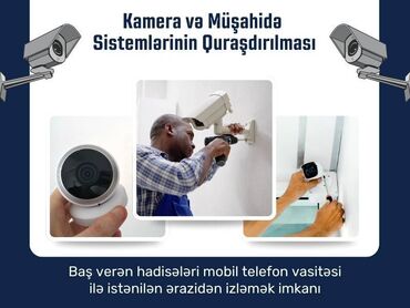 kabelər: Kameralarin qurashdirilmasi Kameranin asilmasi vurulmasi, kabellerin