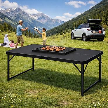 dos eti: Premium Camping Stol-Manqal - 2-si 1-də həll: geniş piknik stolu və — 3