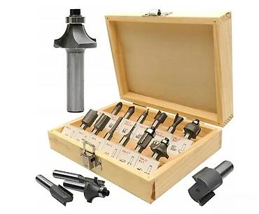 haina electric tools: Set glodala za drvo – 12 delova, u drvenoj kutiji (Falon Tech FT1212) — 2